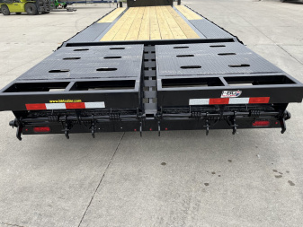 New 2025 H&H Trailers 102"x20'+5' 16k Low Profile Dovetail Super Deluxe Ramps Gooseneck Flatbed Deckover Trailer
