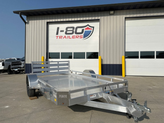 New 2025 Aluminum H&H Trailers 78"x12' 3k Low Side Utility Trailer