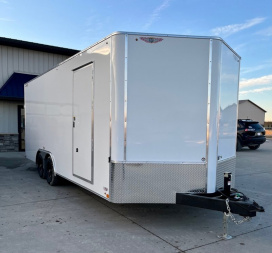 New 2025 H&H Trailers 8.5'x20' 10k Flat Top V-Nose Enclosed Car Hauler Trailer