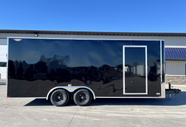 New 2025 H&H Trailers 8.5'x20' 10k Flat Top V-Nose Enclosed Car Hauler Trailer