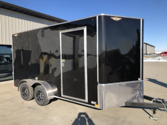New 2025 H&H Trailers 7'x14' 7k Flat Top V-Nose Enclosed Cargo Trailer
