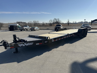 New 2025 H&H Trailers 82"x16'+6' 15.4k Topline I-Beam Tilt Equipment Trailer