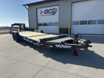 New 2025 H&H Trailers 82"x16'+6' 15.4k Topline I-Beam Tilt Equipment Trailer