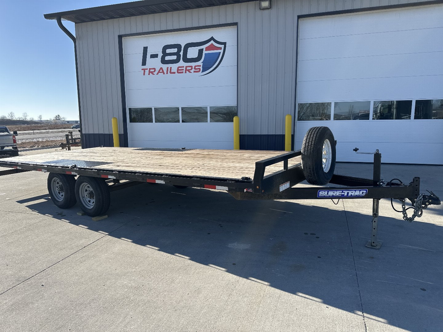 Used 2021 Sure-Trac 102"x20' 10k Standard Duty Deckover Flatbed Trailer