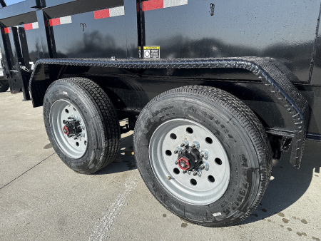 New 2025 H&H Black 83"x16' 22k Topline Telescopic I-Beam Dump Trailer