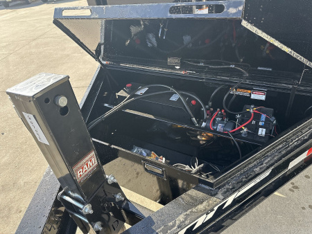 New 2025 H&H Black 83"x16' 22k Topline Telescopic I-Beam Dump Trailer