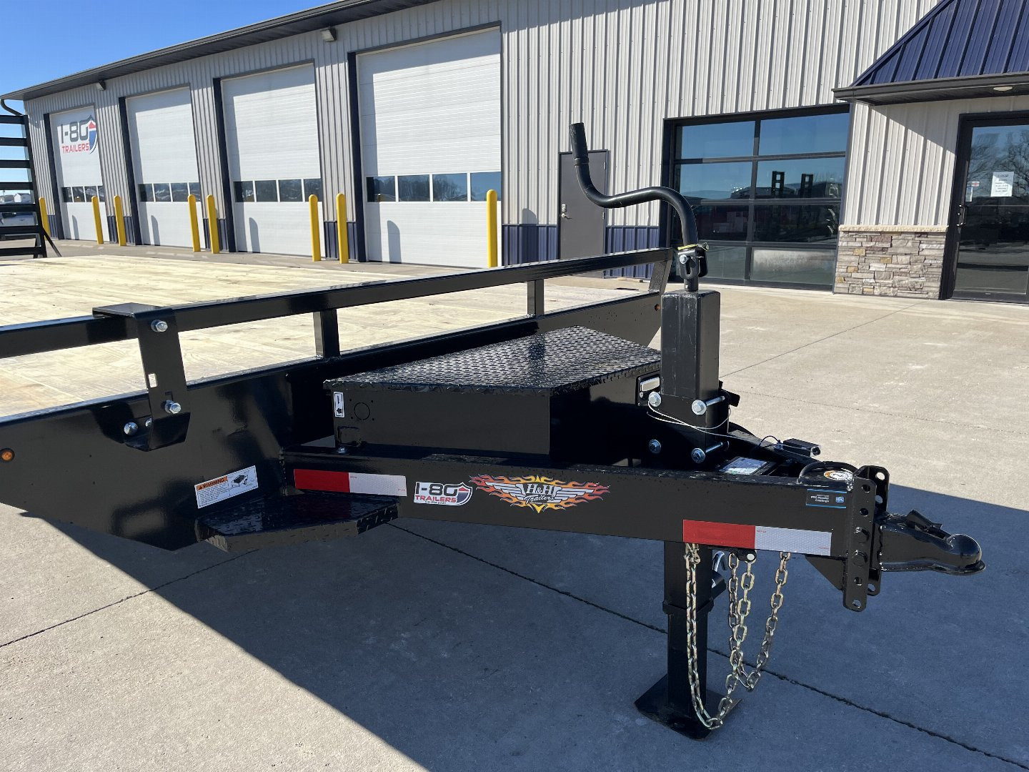 New 2025 H&H Trailers 102"x18'+4' 14k Standard Duty Deckover Flatbed Trailer