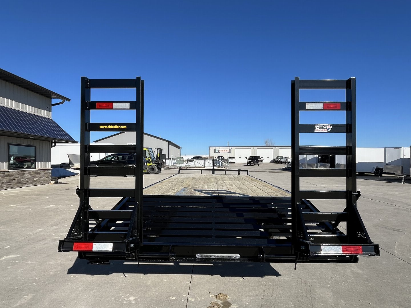 New 2025 H&H Trailers 102"x18'+4' 14k Standard Duty Deckover Flatbed Trailer