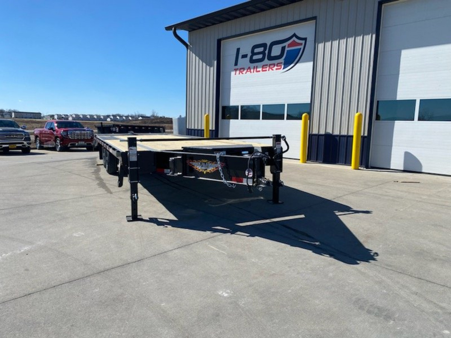 New 2025 H&H Trailers 102"x20'+5' 15.5k Low Profile Dovetail Super Deluxe Ramps Bumper Pull Deckover Flatbed Trailer