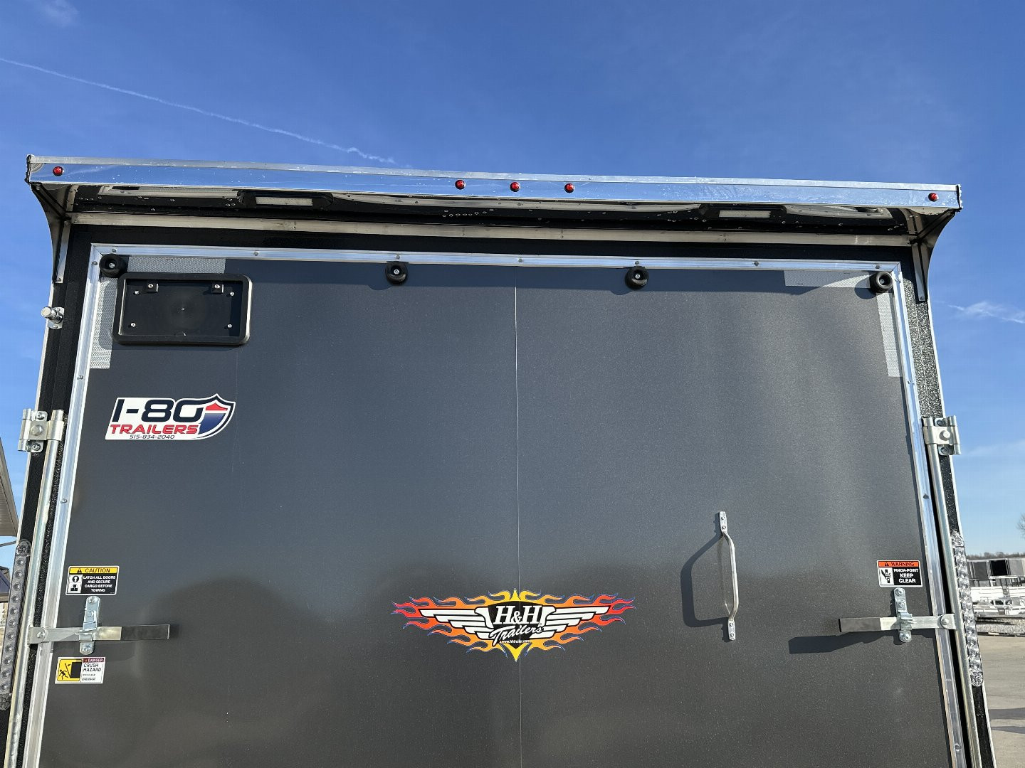 New 2025 H&H Trailers 8.5'x28' 14k Flat Top V-Nose Enclosed Car Hauler Trailer