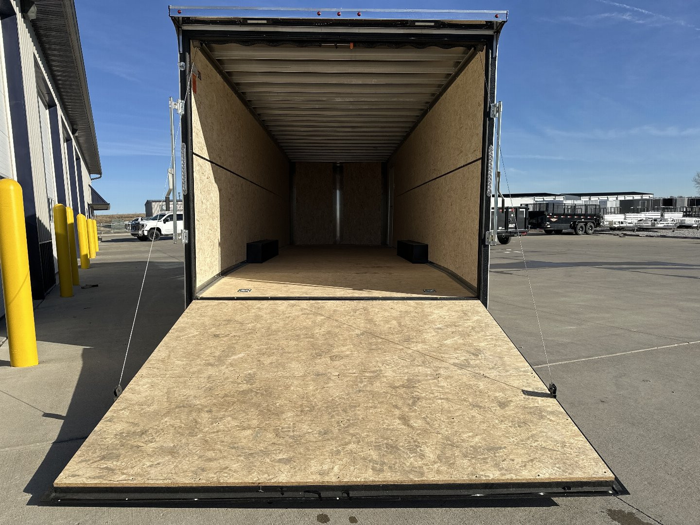 New 2025 H&H Trailers 8.5'x28' 14k Flat Top V-Nose Enclosed Car Hauler Trailer