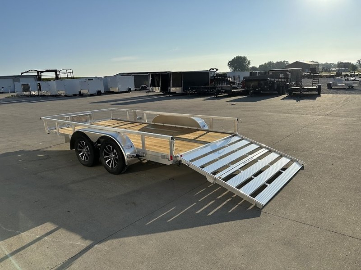 New 2025 Aluminum H&H Trailers 82"x14' 7k Rail Side Utility Trailer