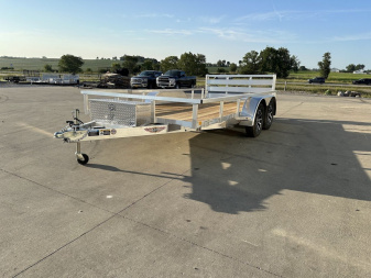 New 2025 Aluminum H&H Trailers 82"x14' 7k Rail Side Utility Trailer