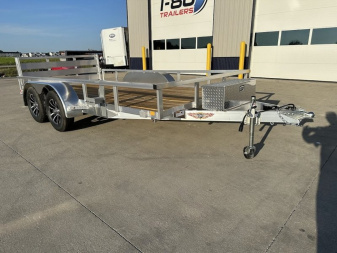 New 2025 Aluminum H&H Trailers 82"x14' 7k Rail Side Utility Trailer