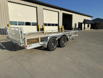 New 2025 Aluminum H&H Trailers 82"x14' 7k Rail Side Utility Trailer