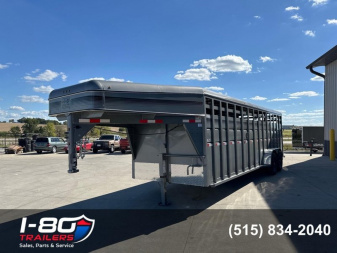 New 2025 S&S Duraline 6'8 X6'6 X24' 14K Stock Trailer