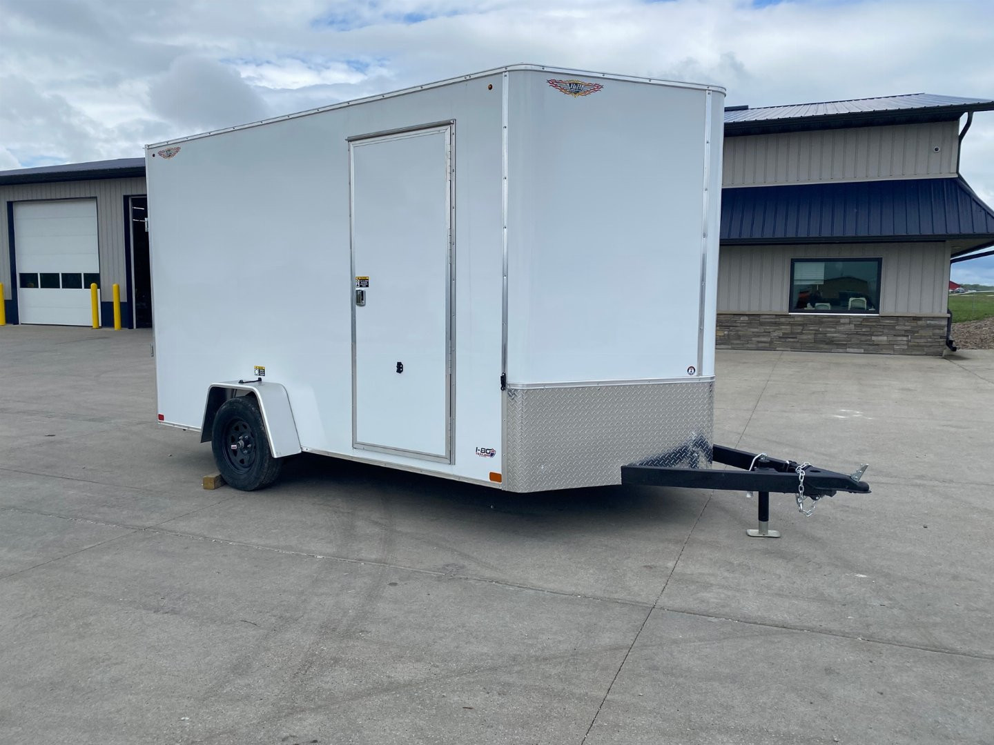New 2025 H&H Trailers 7'x12' 3k Flat Top V-Nose Enclosed Cargo Trailer