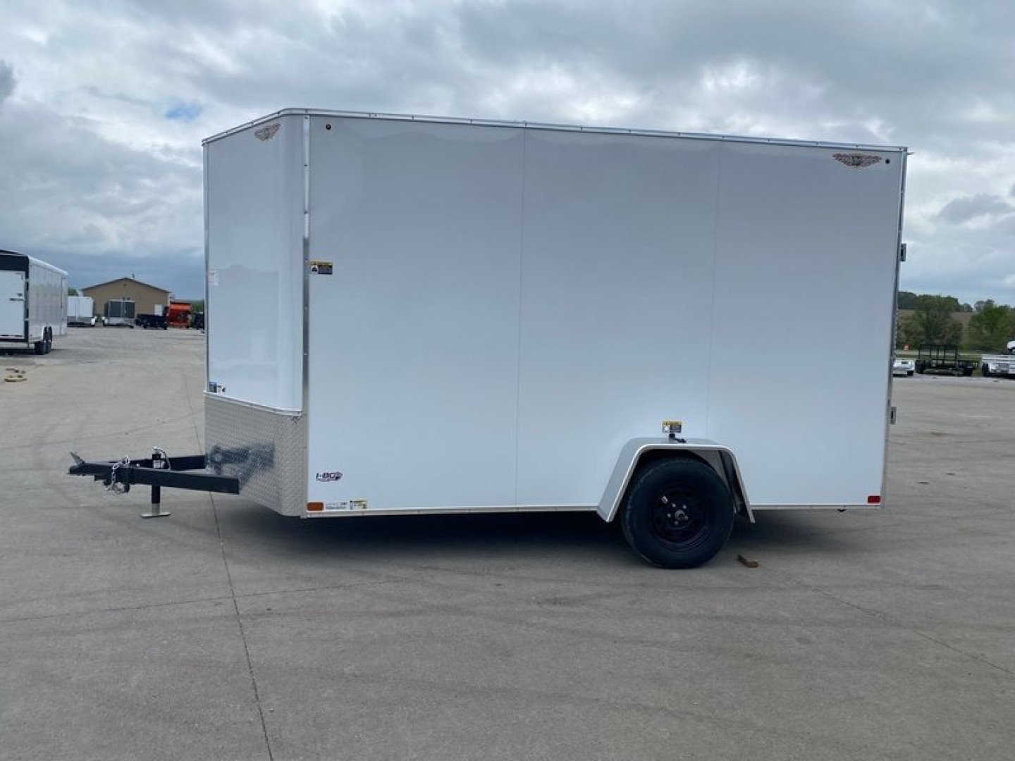 New 2025 H&H Trailers 7'x12' 3k Flat Top V-Nose Enclosed Cargo Trailer