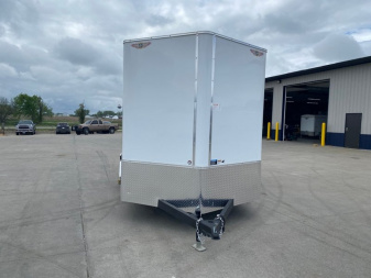 New 2025 H&H Trailers 7'x12' 3k Flat Top V-Nose Enclosed Cargo Trailer