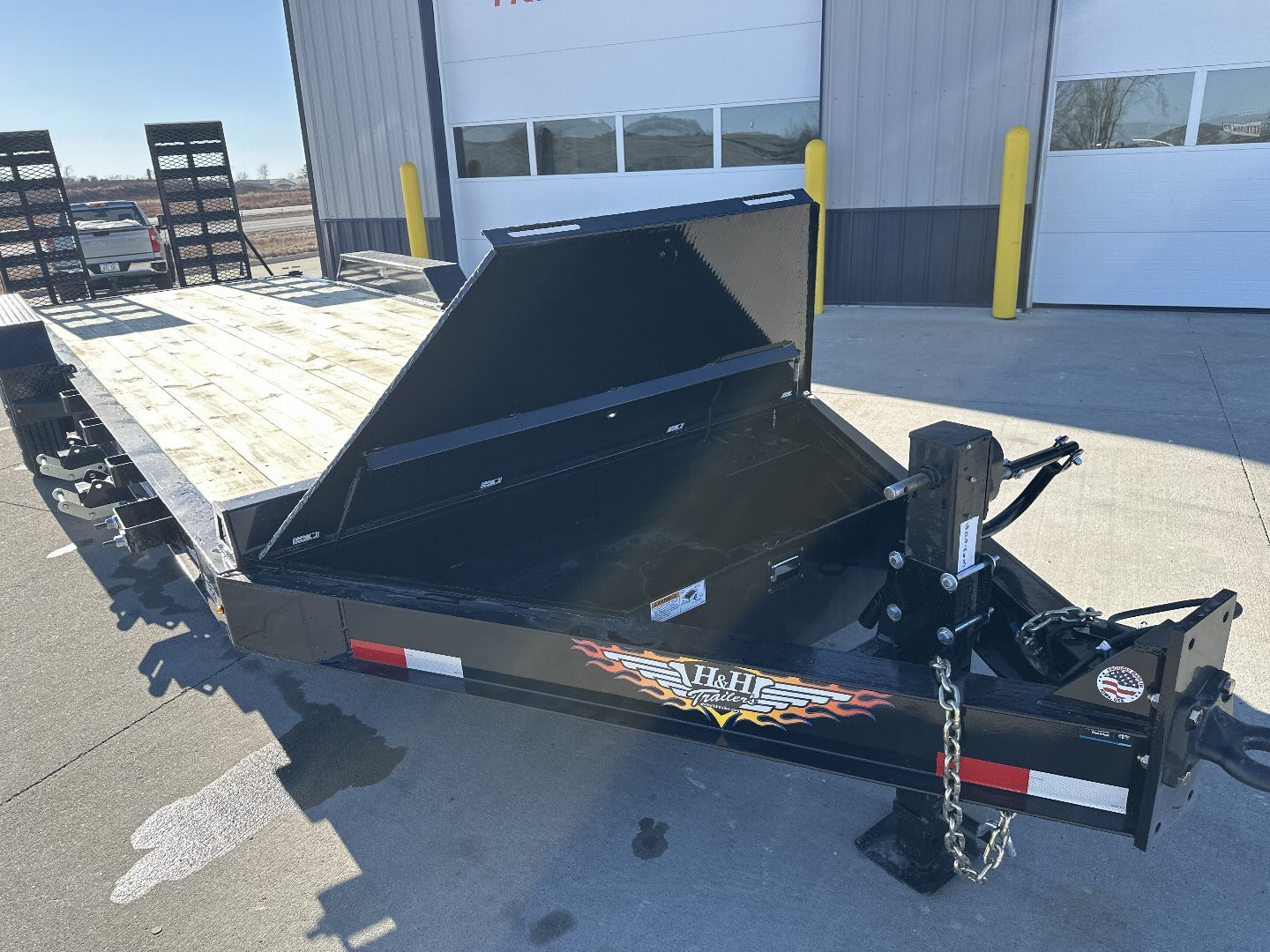New 2025 H&H Trailers 8.5'x19'+3' 22k Topline I-Beam Industrial Flatbed Equipment Trailer