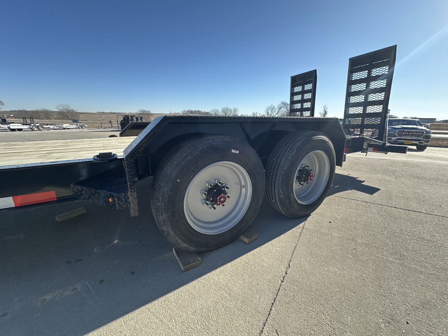 New 2025 H&H Trailers 8.5'x19'+3' 22k Topline I-Beam Industrial Flatbed Equipment Trailer