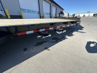New 2025 H&H Trailers 8.5'x19'+3' 22k Topline I-Beam Industrial Flatbed Equipment Trailer