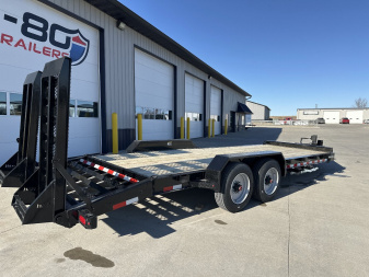 New 2025 H&H Trailers 8.5'x19'+3' 22k Topline I-Beam Industrial Flatbed Equipment Trailer