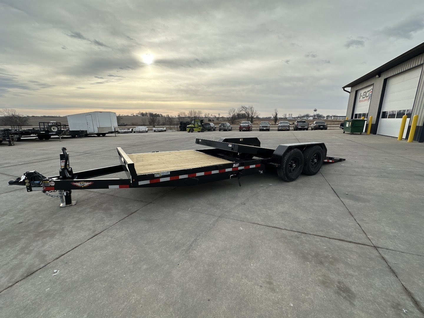 New 2025 H&H Trailers 82"x16'+6' 14k Gravity Tilt Equipment Trailer