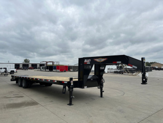 New 2025 H&H Trailers 102"x25'+5' 24K Heavy Duty Low Profile Dovetail Super Deluxe Ramps Gooseneck Deckover Trailer