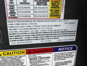 New 2025 Horizon Trailers FTZGN30' Equipment Trailer