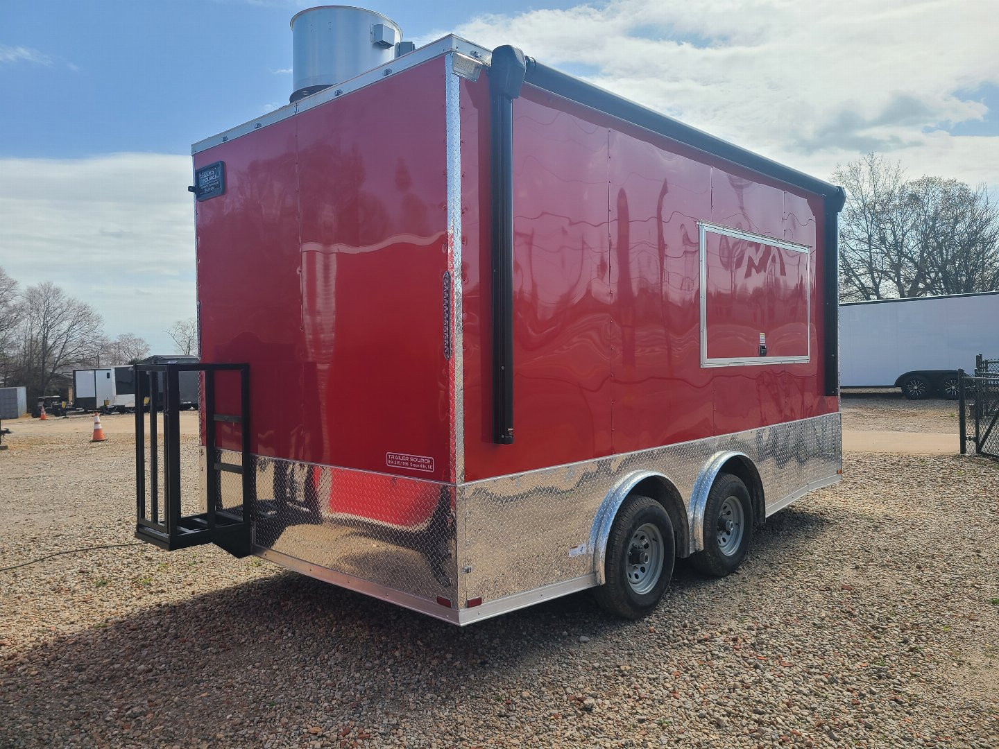 New 8.5x16 Concession Trailer Hood and Sink Package