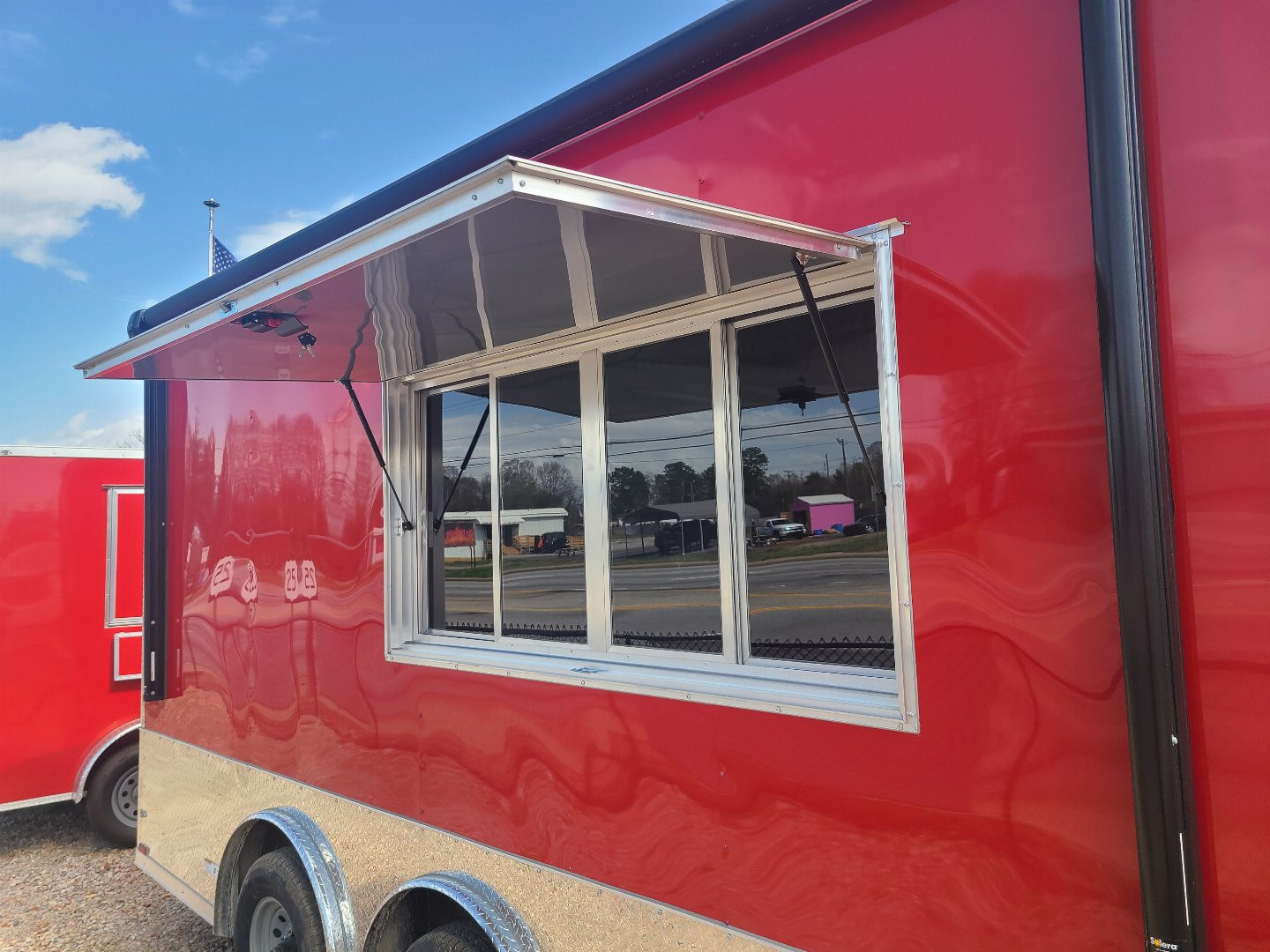 New 8.5x16 Concession Trailer Hood and Sink Package