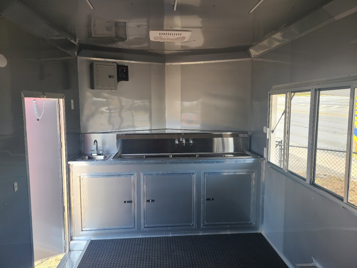 New 8.5x16 Concession Trailer Hood and Sink Package