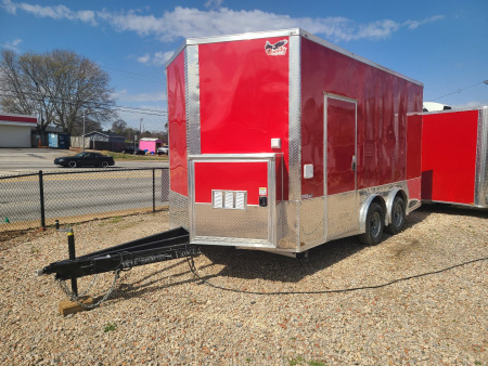 New 8.5x16 Concession Trailer Hood and Sink Package