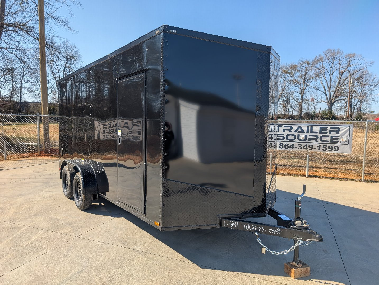 Used "REPO" Quality 7x16 TA 7K Enclosed Trailer