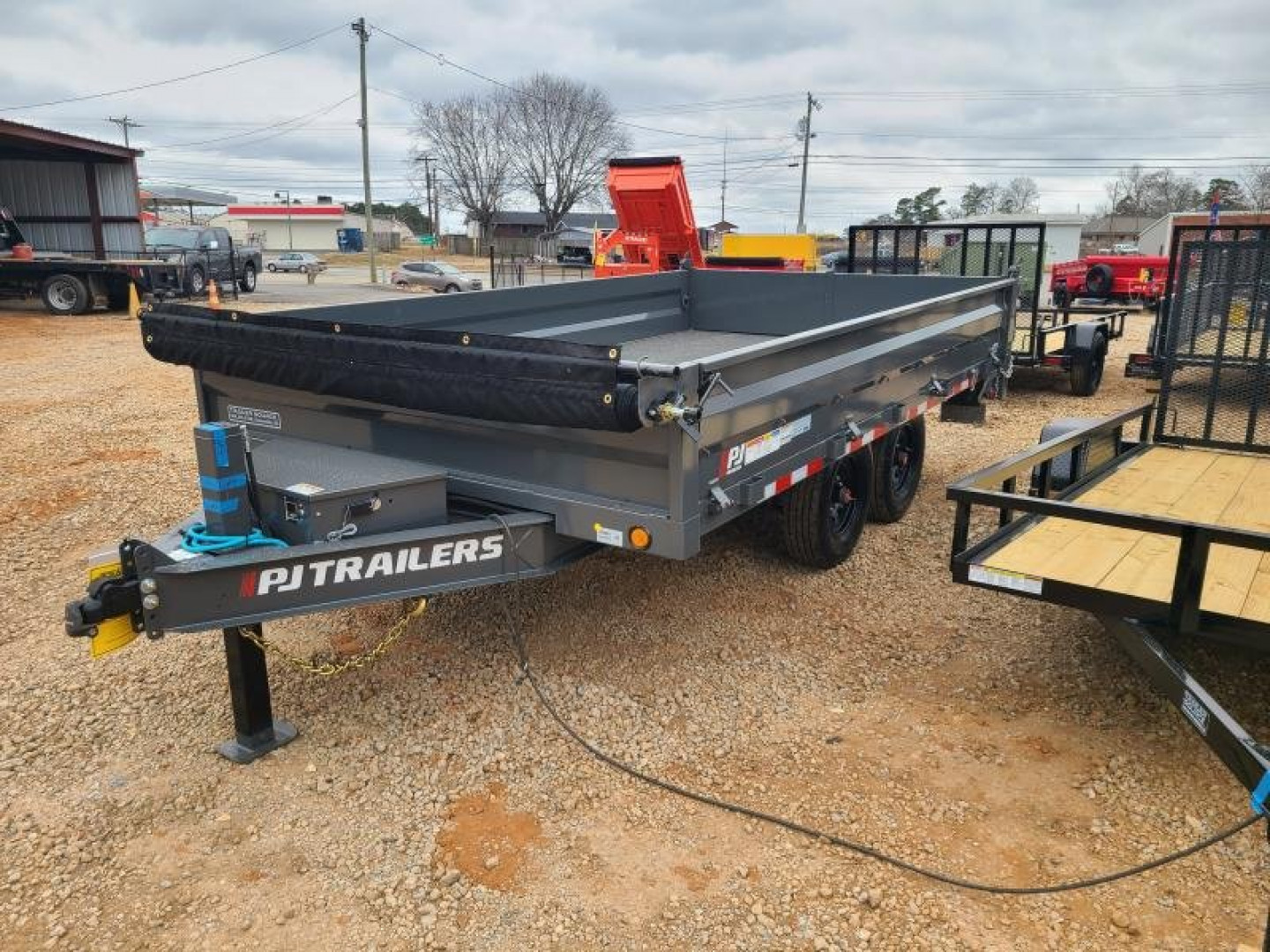 New PJ 8x14 TA 16K Deckover Dump Trailer