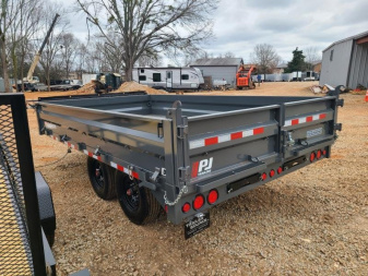 New PJ 8x14 TA 16K Deckover Dump Trailer