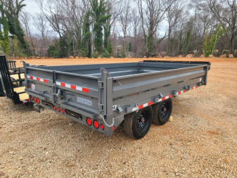 New PJ 8x14 TA 16K Deckover Dump Trailer