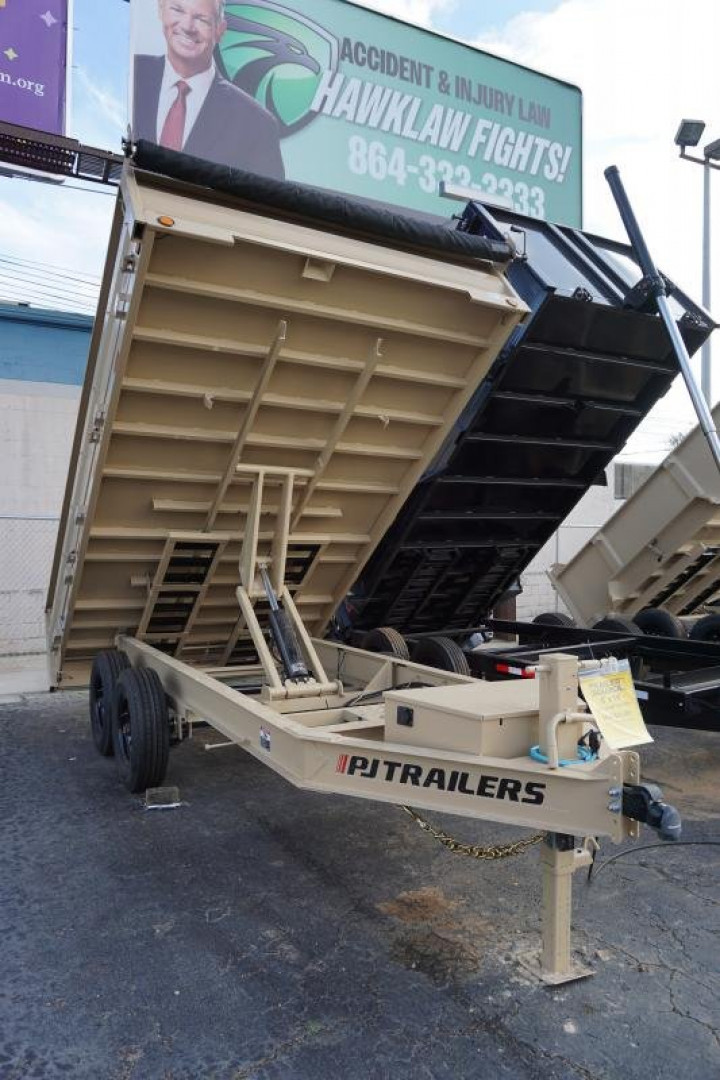 New PJ 8x14 TA 16K Deckover Dump Trailer