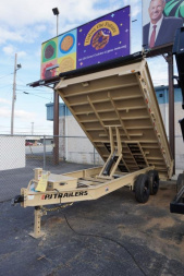 New PJ 8x14 TA 16K Deckover Dump Trailer