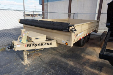 New PJ 8x14 TA 16K Deckover Dump Trailer