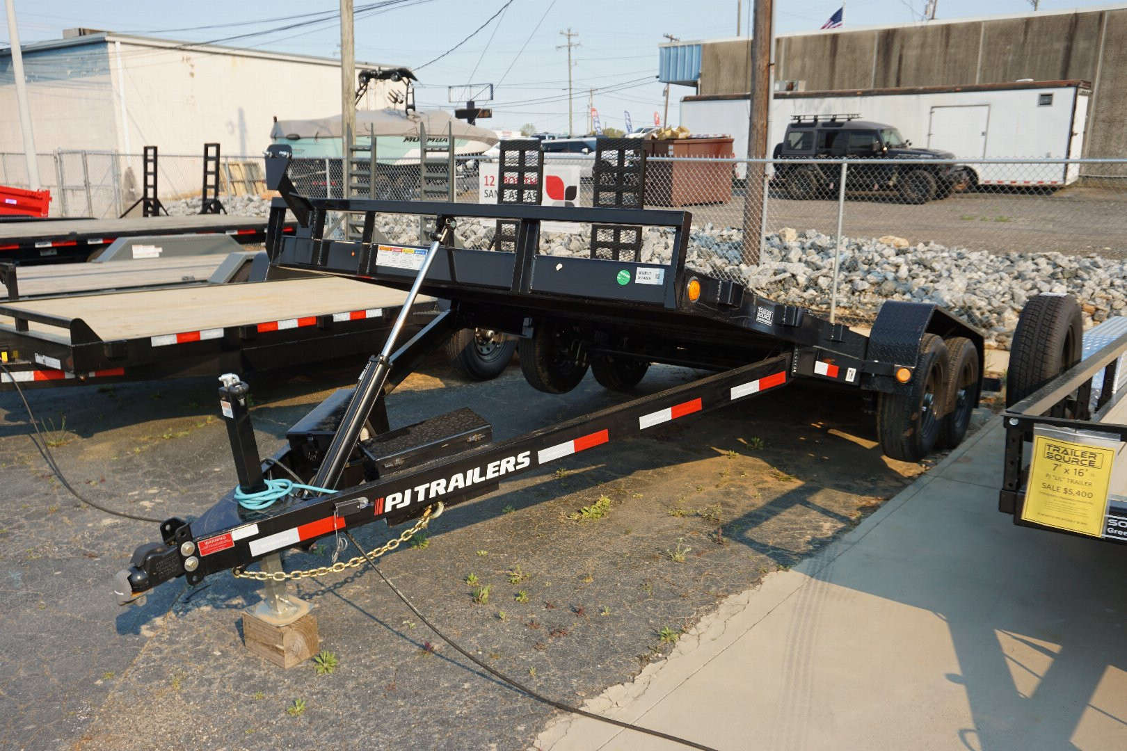 New PJ Trailers 7x18 TA 10K Power Tilt Trailer