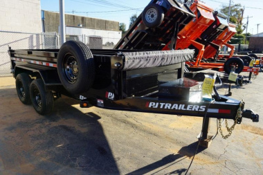 New PJ Trailers 7X14 TA 14K Dump Trailer