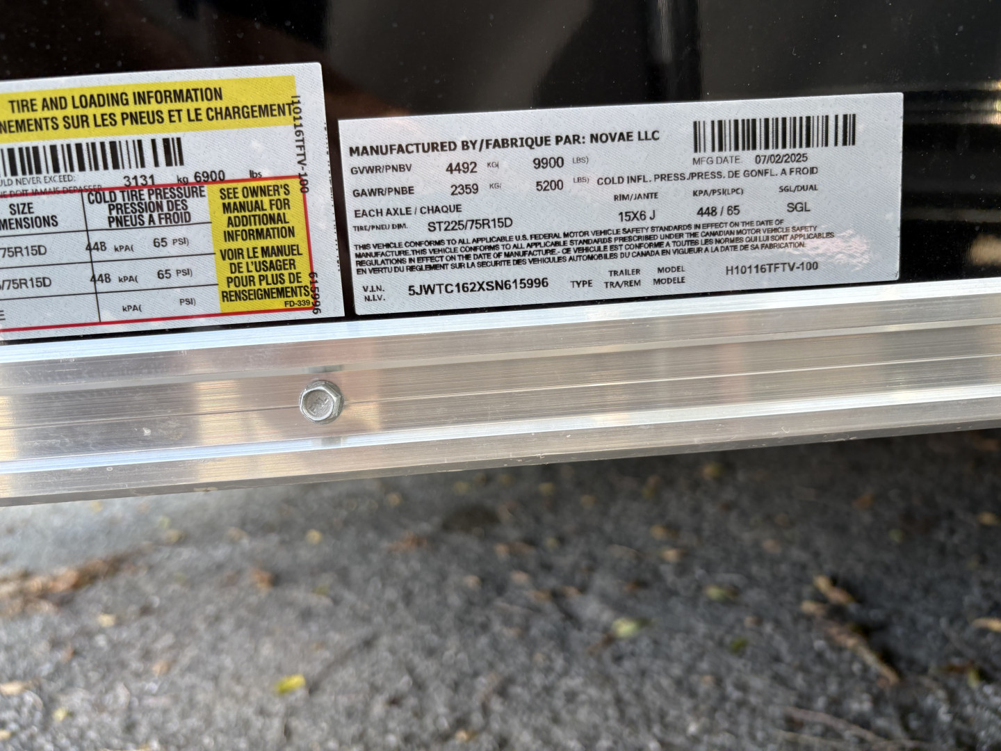 New 2025 H&H 8'5" x 16'x84" 10K Cargo Trailer