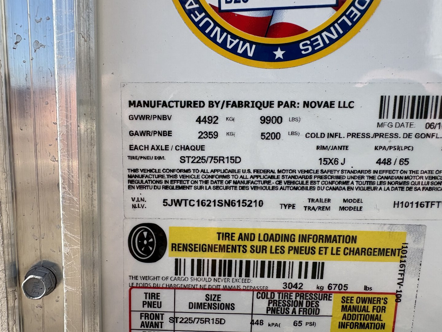 New 2025 H&H Trailers 8'5" x 16' 10K Cargo / Enclosed Trailer