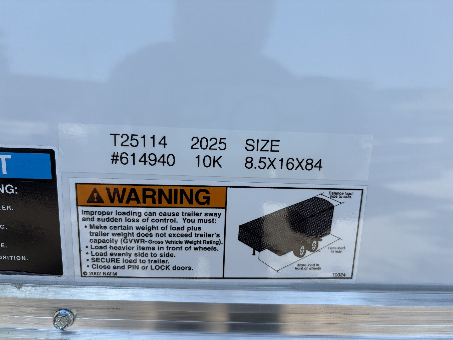 New 2025 H&H TRAILERS 8'5" x 16' x84" 10K Cargo / Enclosed Trailer