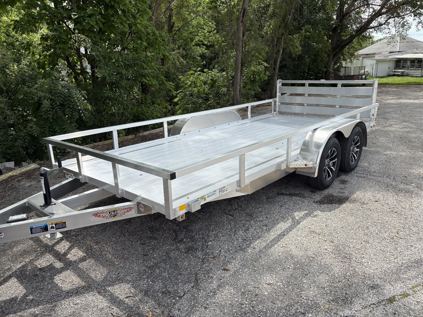 New 2025 H&H 82x16 RailSide 7k Utility Trailer