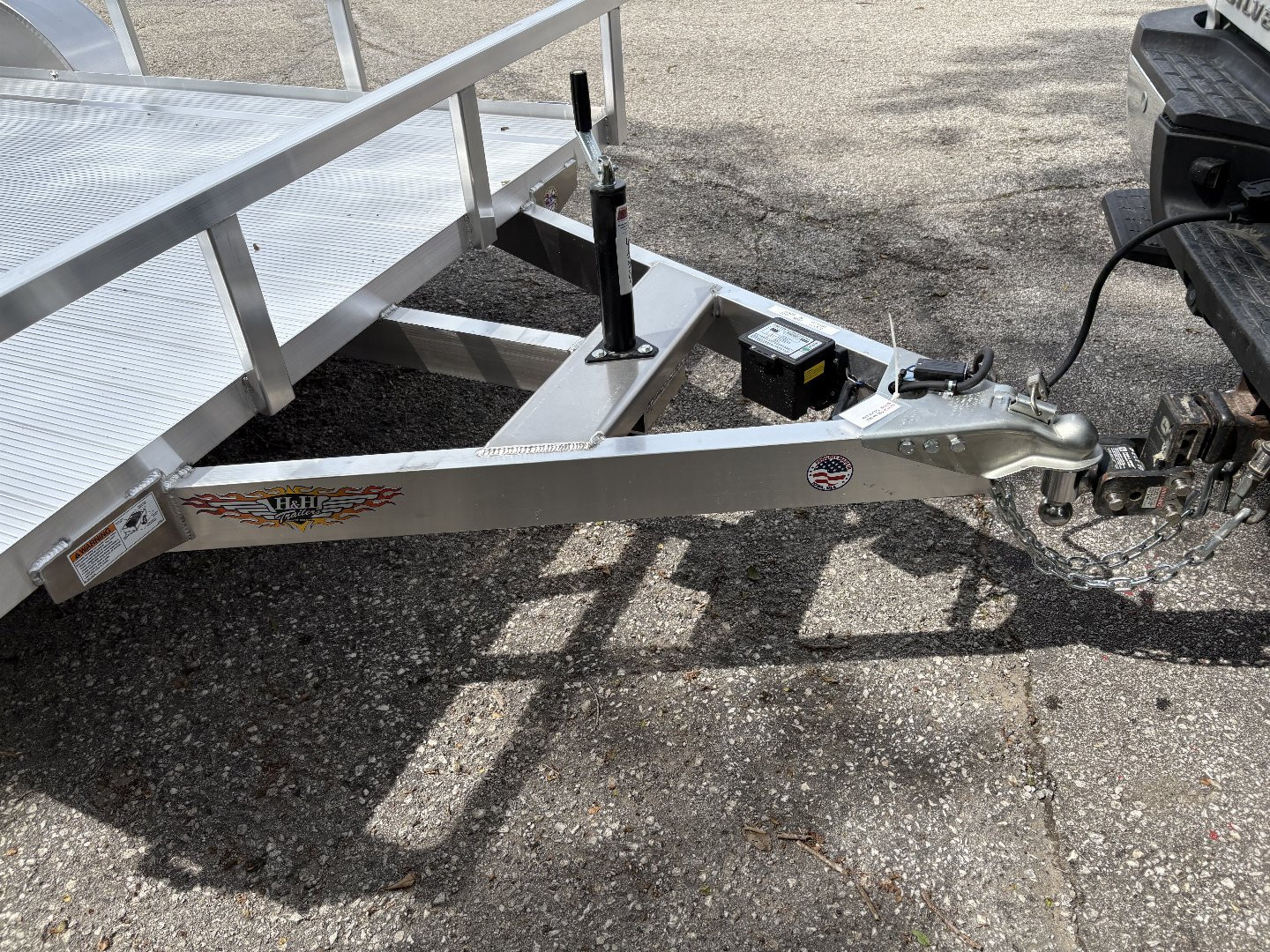 New 2025 H&H 82x16 RailSide 7k Utility Trailer