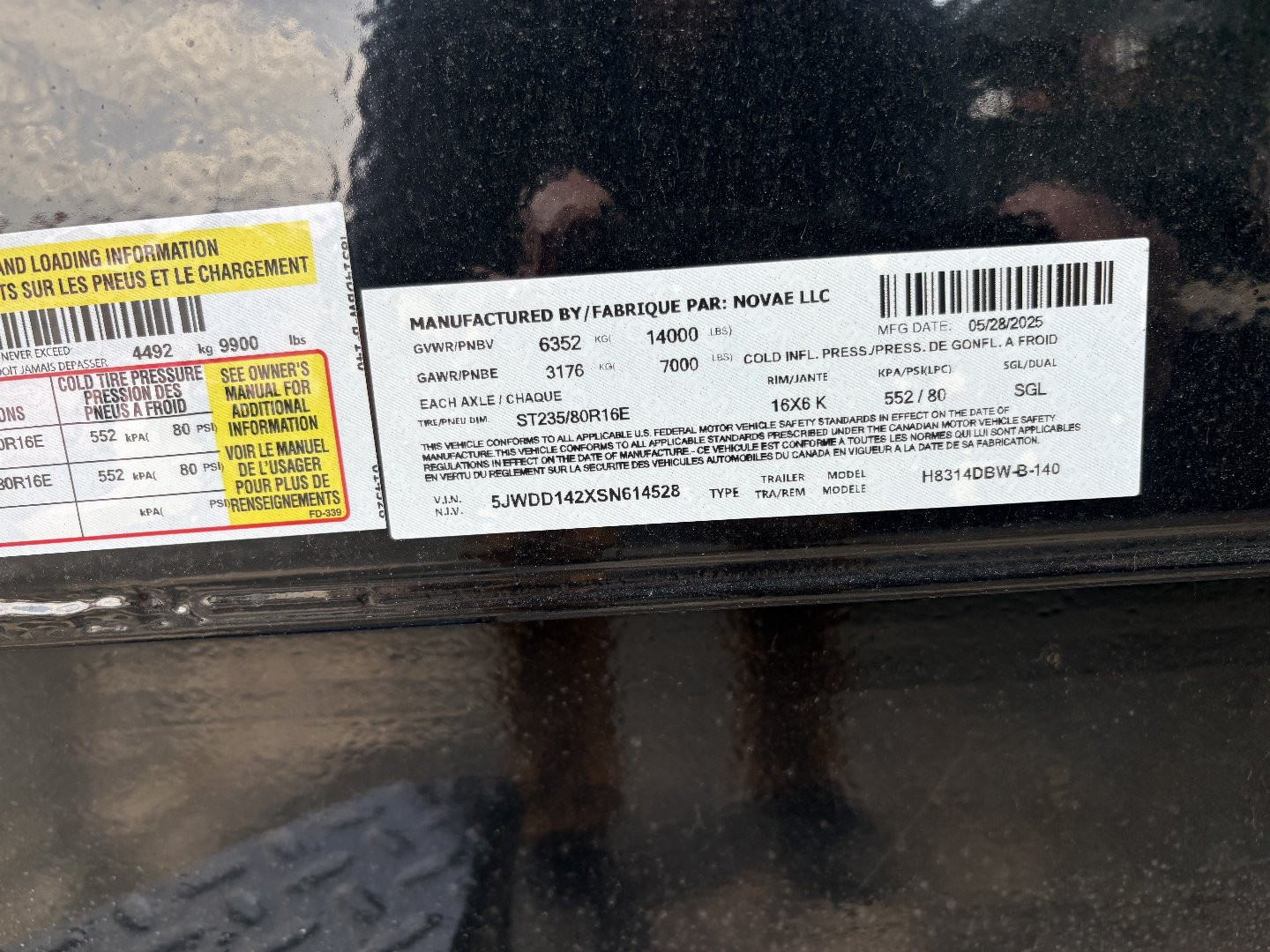 New 2025 H&H Dump Box 83x14 14k 12k Jack Anti Sail