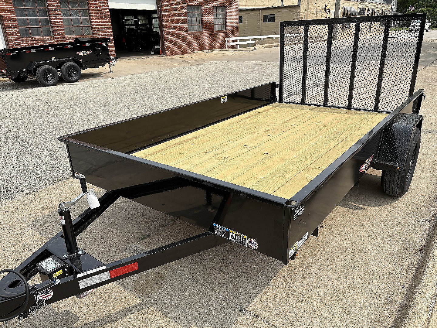 New 2025 H&H Utility 82x12 5k Solid Side W/Brakes & 8 Ply Tires 2 5/16 coupler